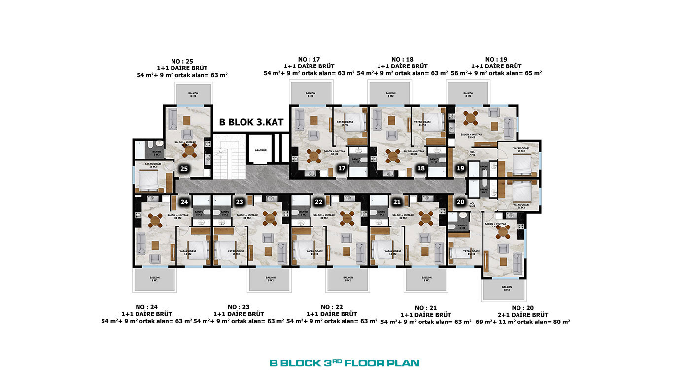 Apartments with Luxury Design in Alanya, Avsallar 350 m to the Beach - 67572