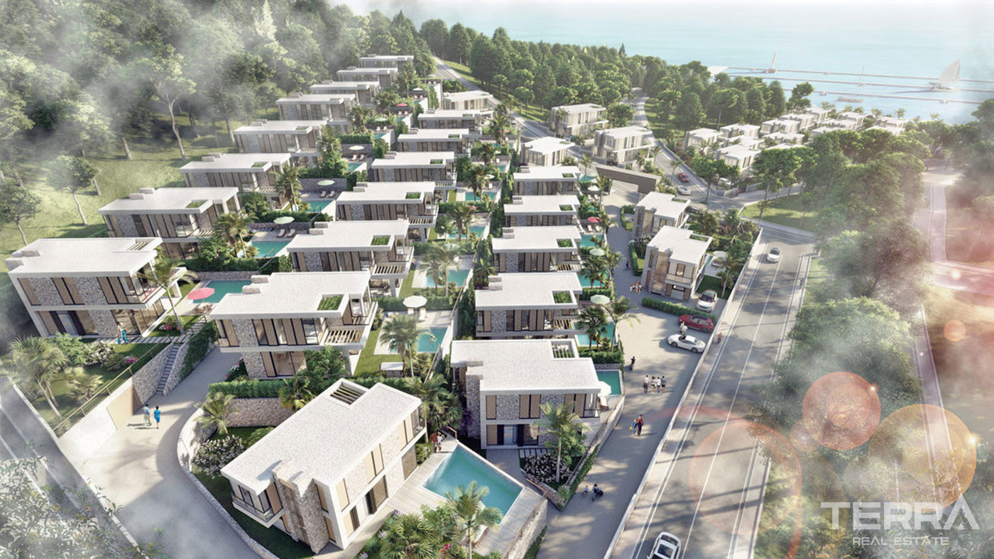 Contemporary Design Private Villas by the Sea in Bodrum, Güllük - 67574