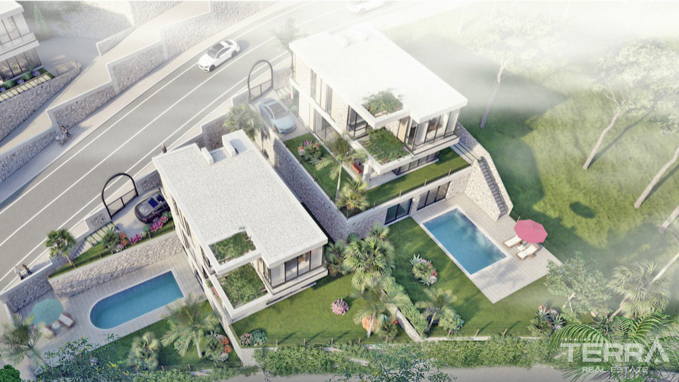 Contemporary Design Private Villas by the Sea in Bodrum, Güllük - 67578