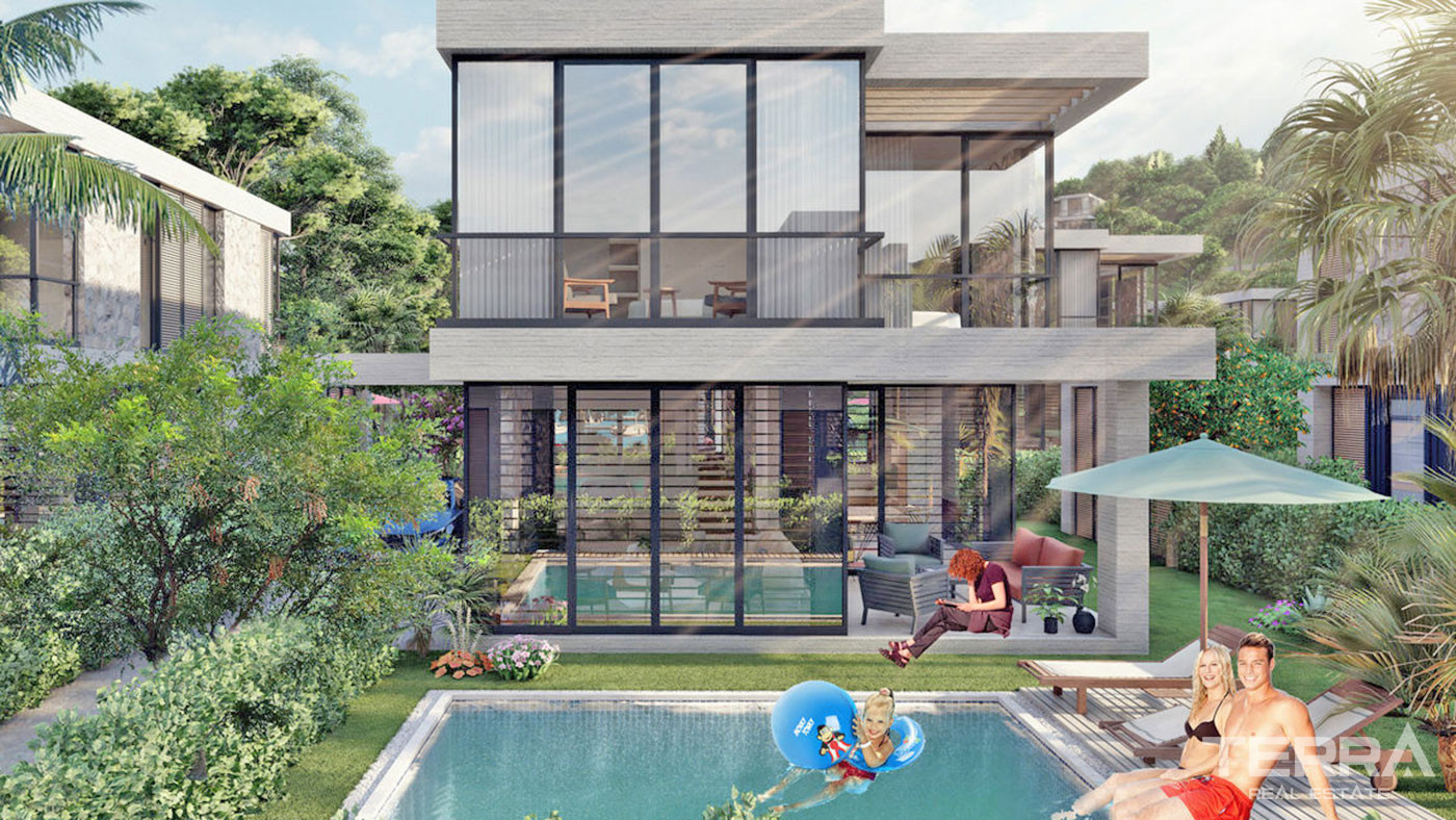 Contemporary Design Private Villas by the Sea in Bodrum, Güllük - 67592