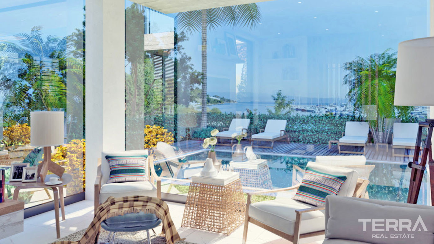 Contemporary Design Private Villas by the Sea in Bodrum, Güllük - 67626