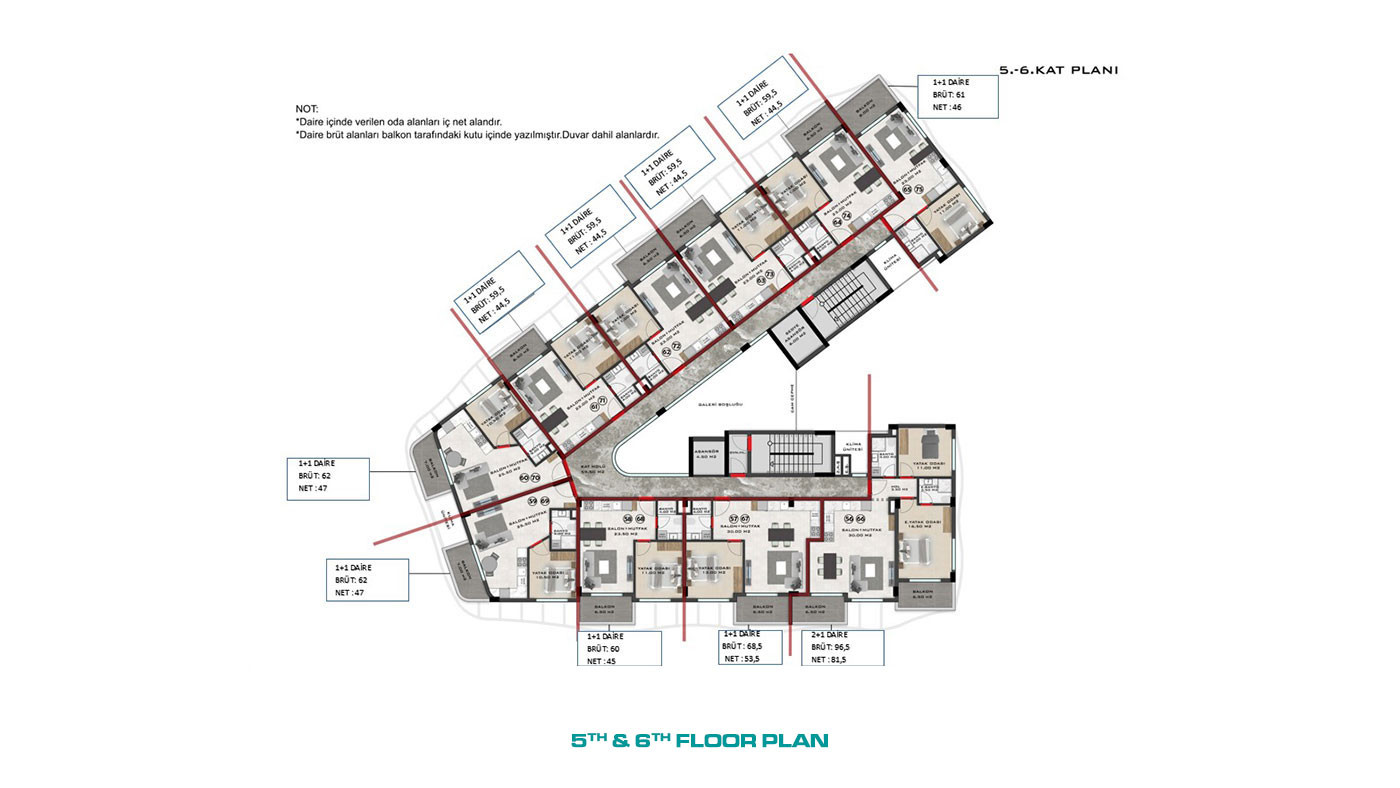 5-Star Hotel Concept Luxury Apartments in Alanya Avsallar - 67901