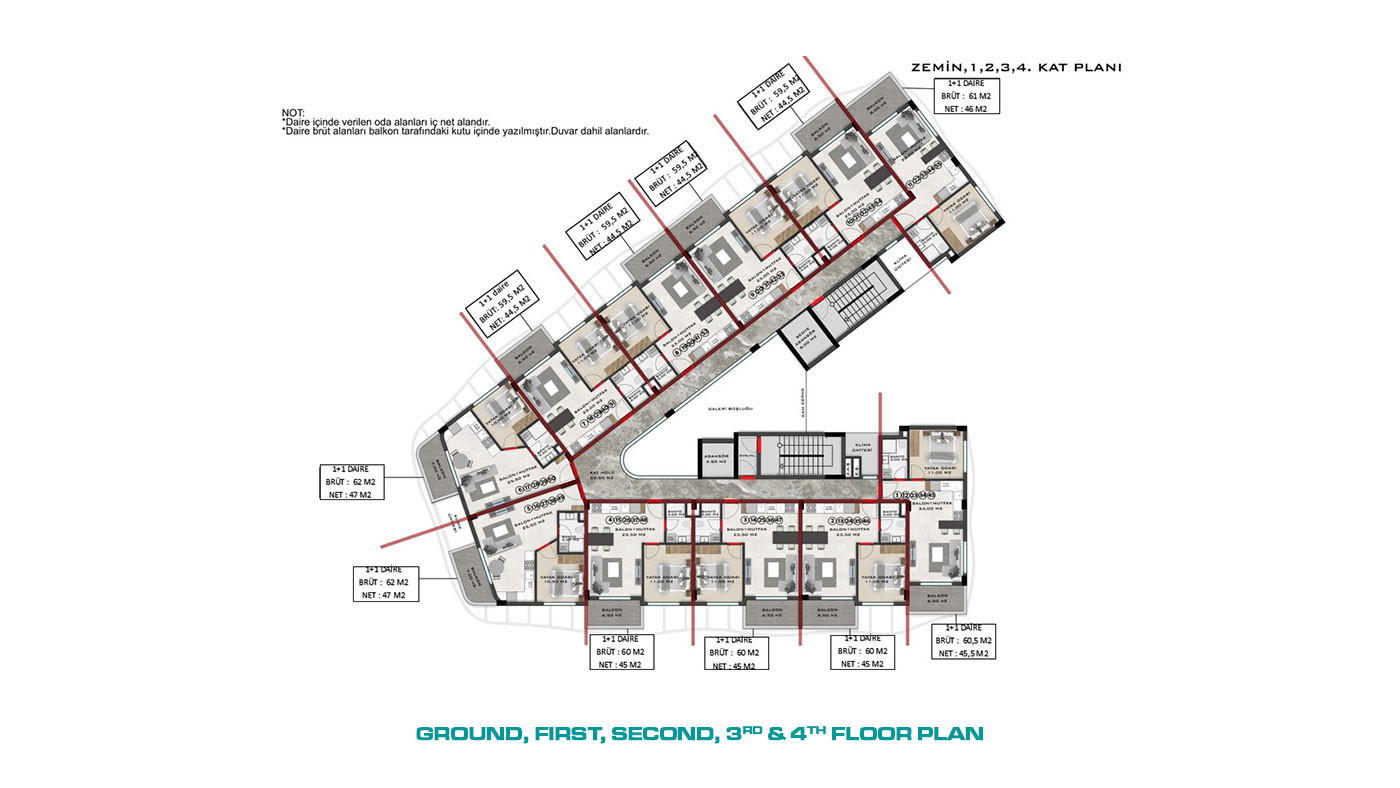 5-Star Hotel Concept Luxury Apartments in Alanya Avsallar - 67905
