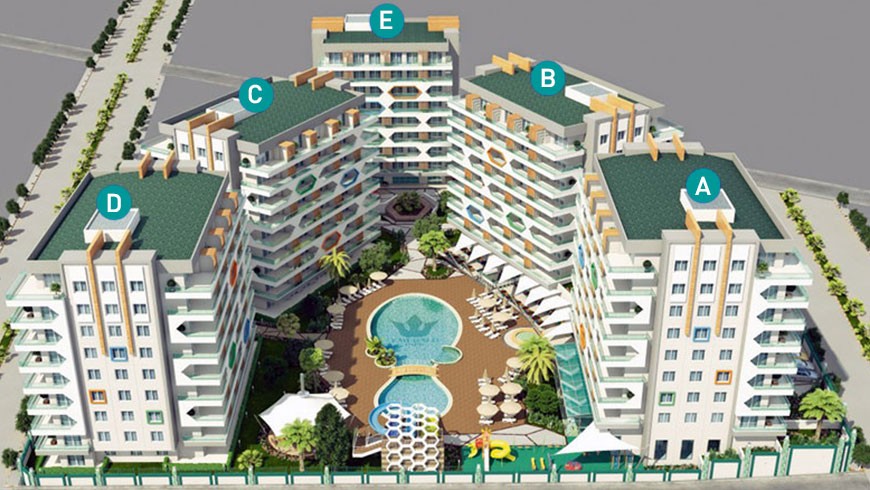 Emerald Park kvalitets leiligheter i Avsallar, Alanya - 1818