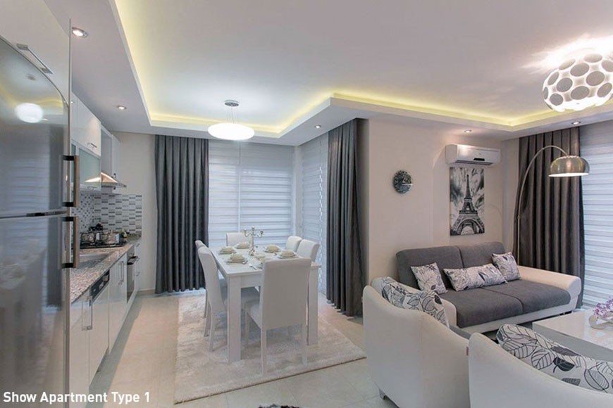 Emerald Park kvalitets leiligheter i Avsallar, Alanya - 1850