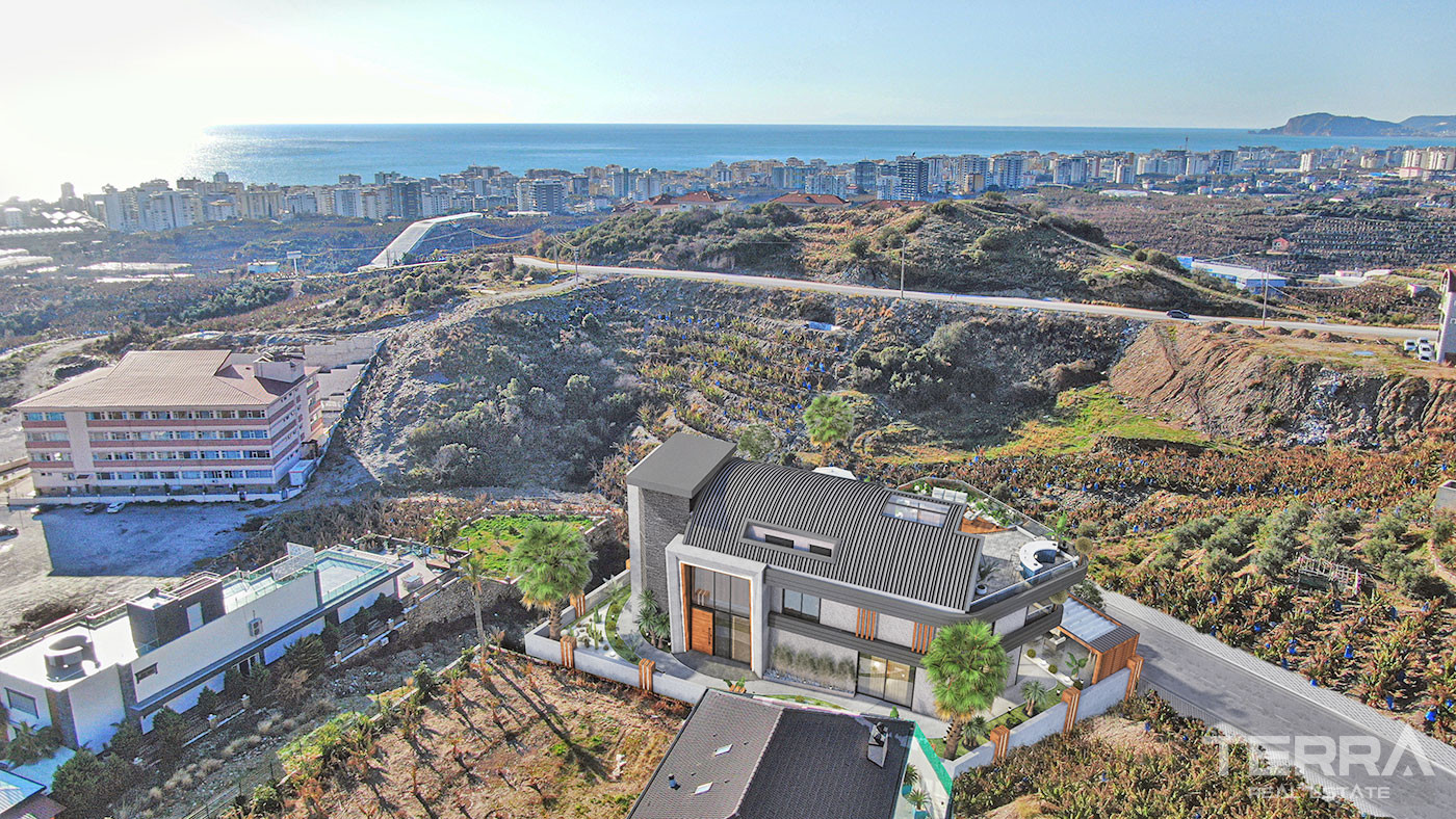 Contemporary Private Villa in Kargıcak, Alanya with Sea View - 68079