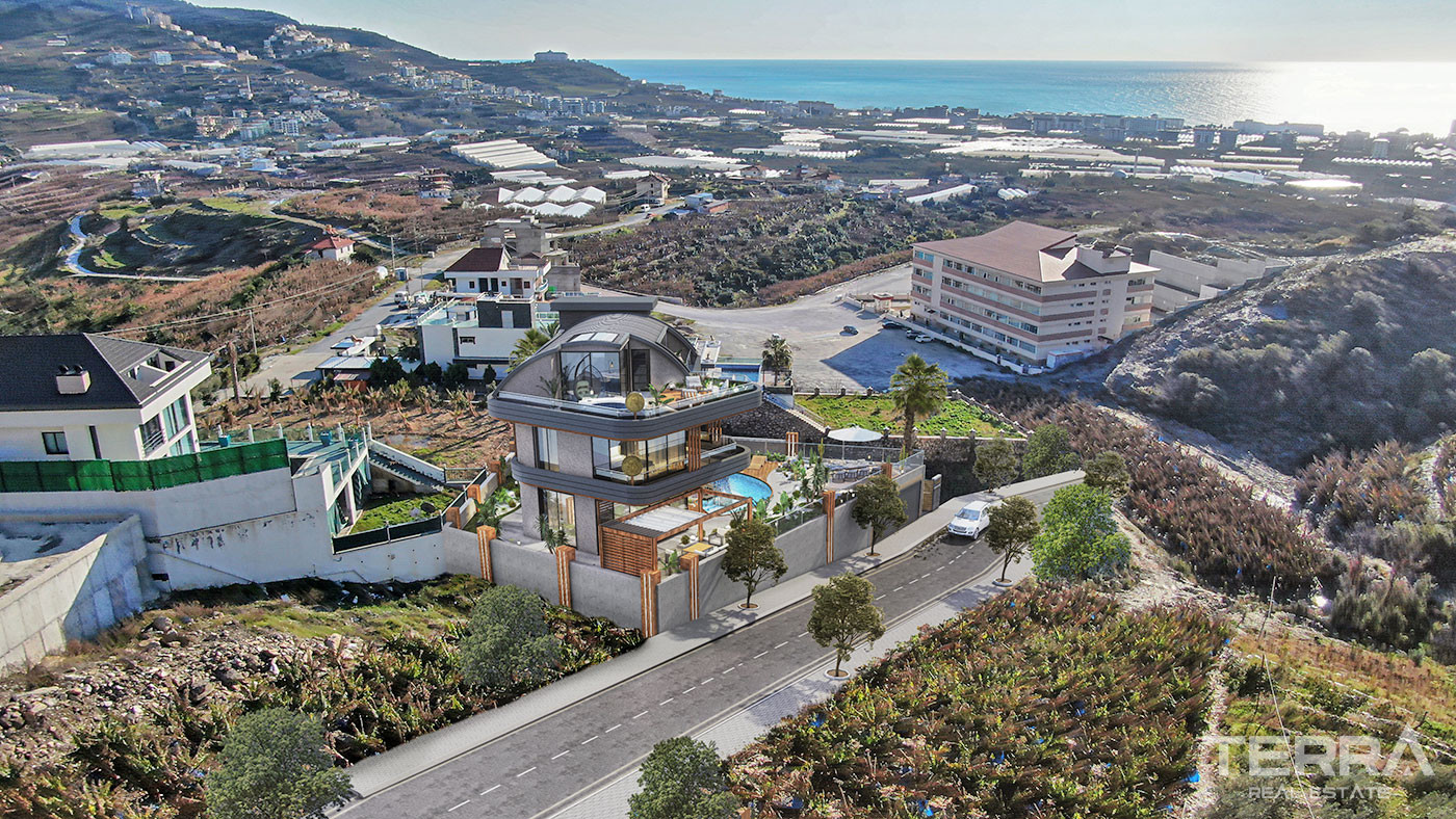 Contemporary Private Villa in Kargıcak, Alanya with Sea View - 68080