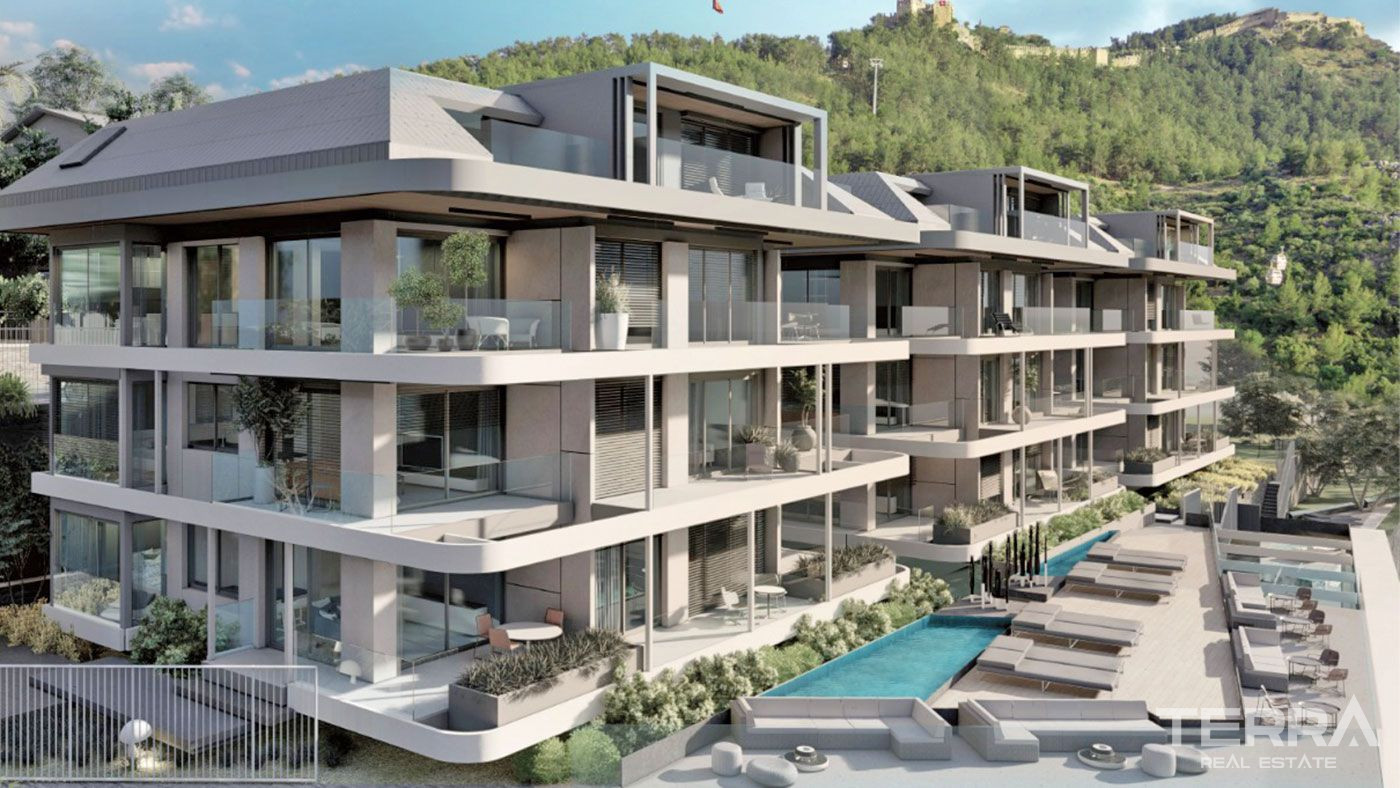 Elegant Flats in the Hearth of Alanya with Panoramic Sea View - 68194
