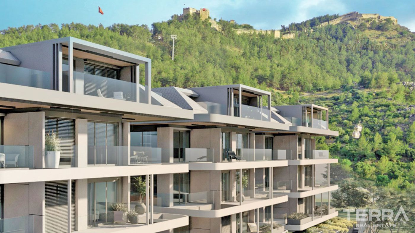 Elegant Flats in the Hearth of Alanya with Panoramic Sea View - 68196