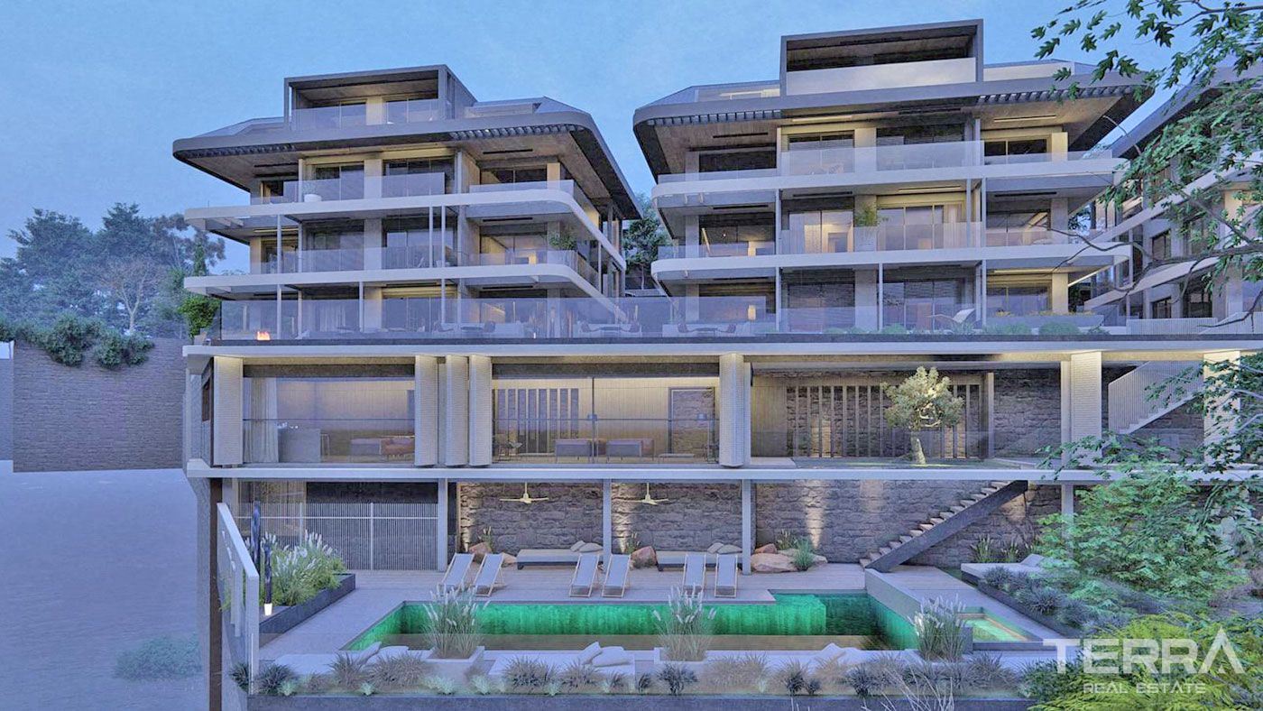 Elegant Flats in the Hearth of Alanya with Panoramic Sea View - 68199