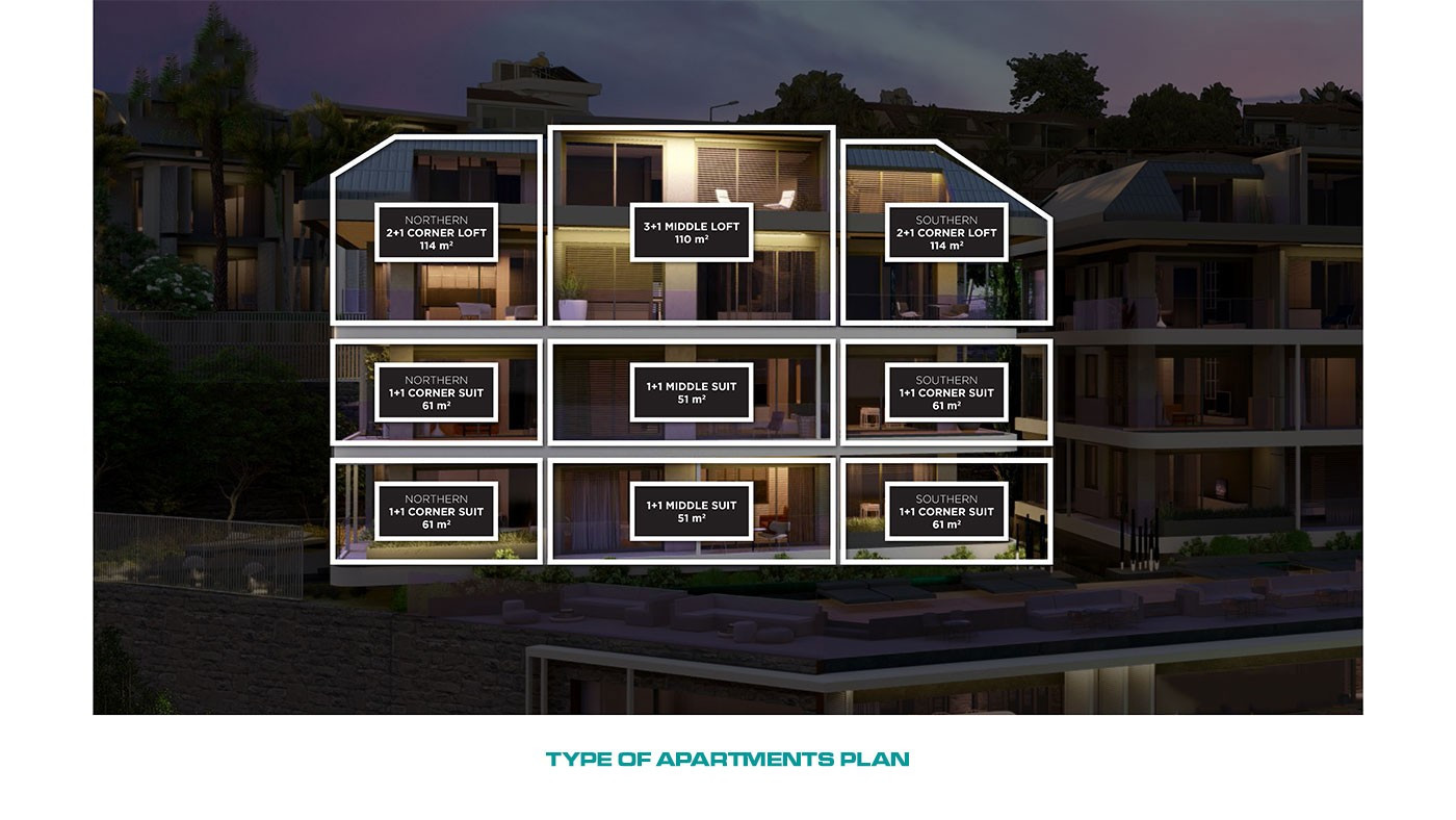Elegant Flats in the Hearth of Alanya with Panoramic Sea View - 68205