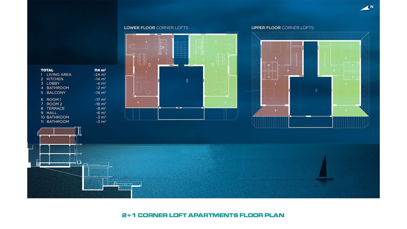 Elegant Flats in the Hearth of Alanya with Panoramic Sea View - 68206