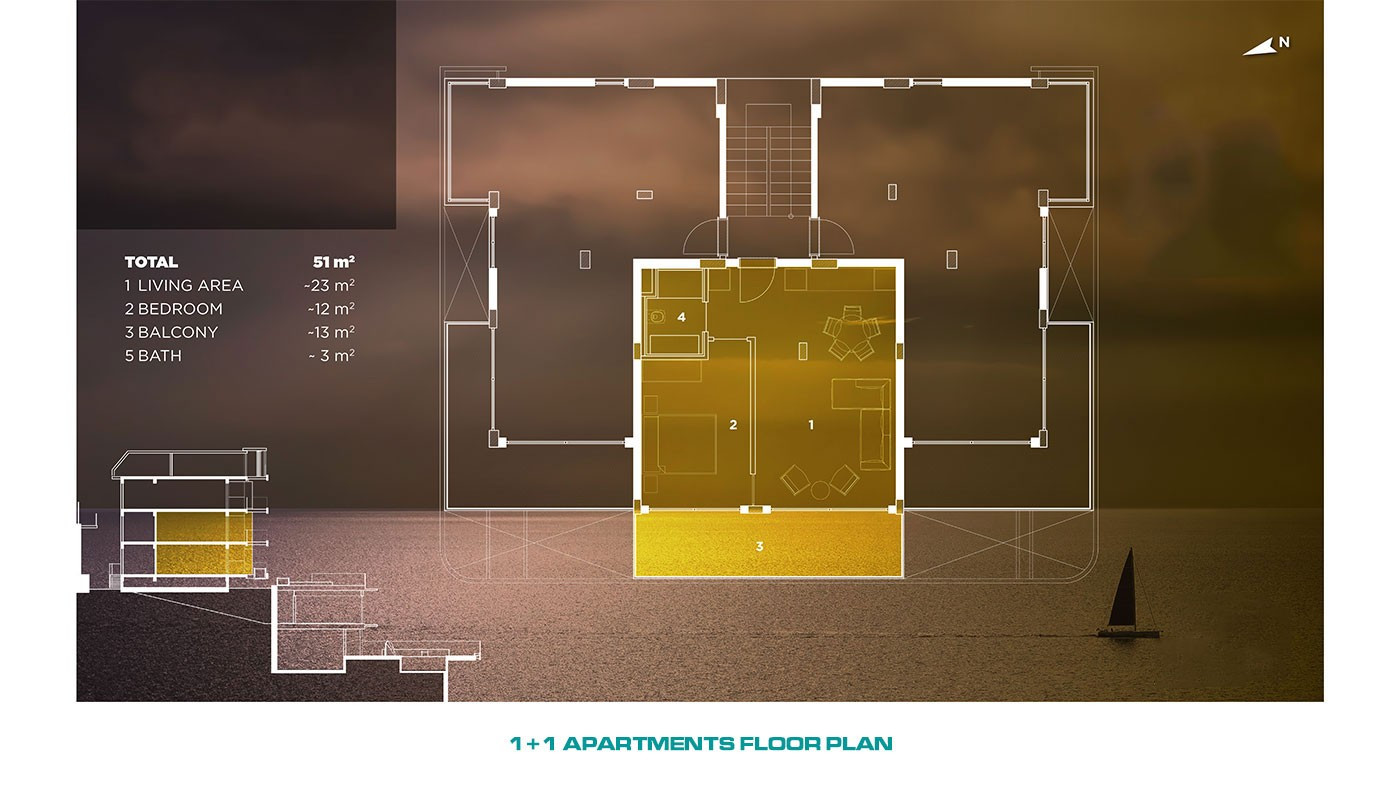 Elegant Flats in the Hearth of Alanya with Panoramic Sea View - 68209