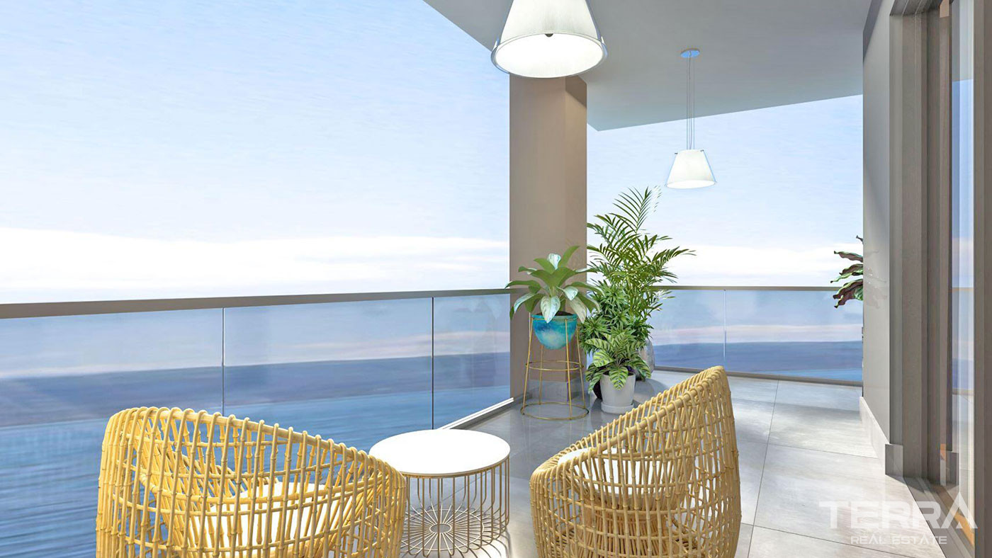 Affordable Sea View Apartments 550 m to the Beach in Mersin Tömük - 68999