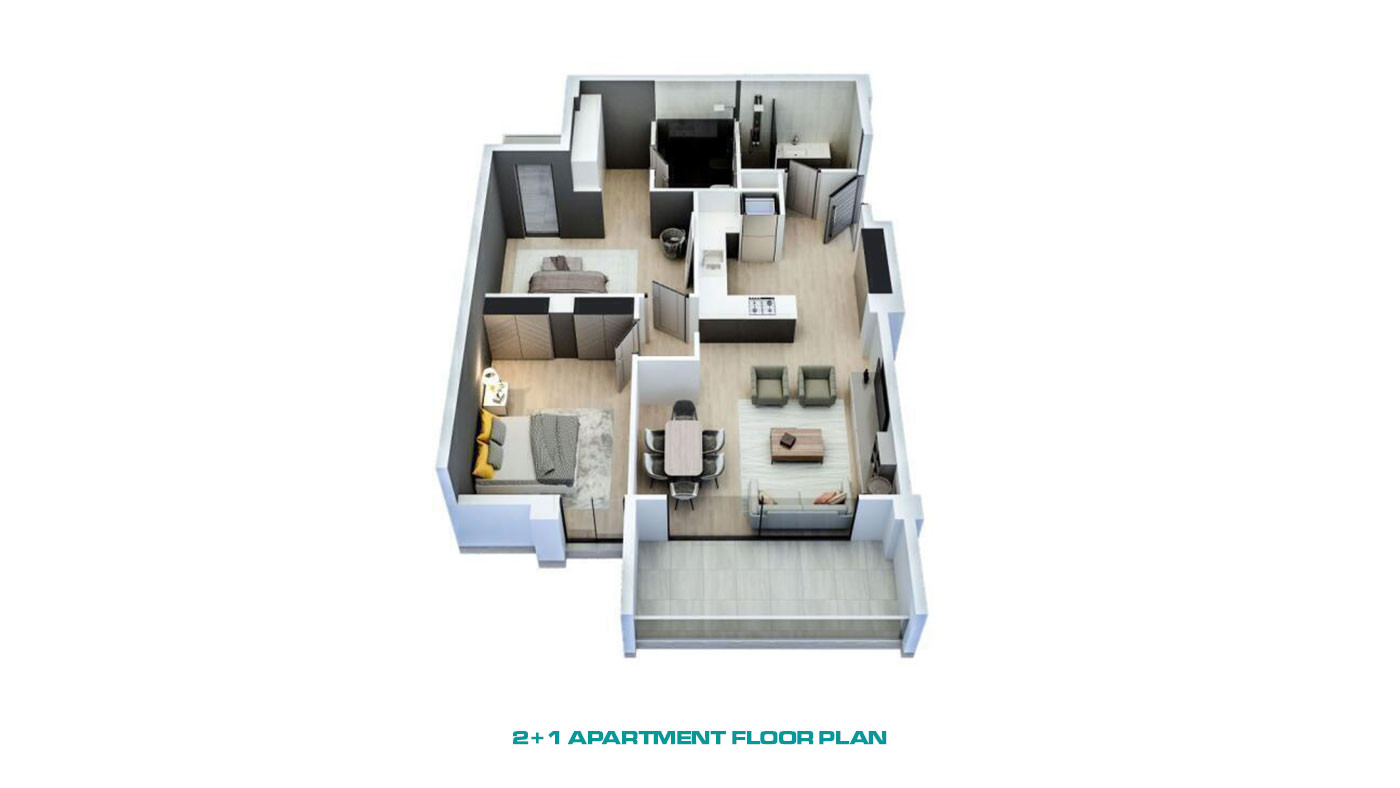 Affordable Sea View Apartments 550 m to the Beach in Mersin Tömük - 69002