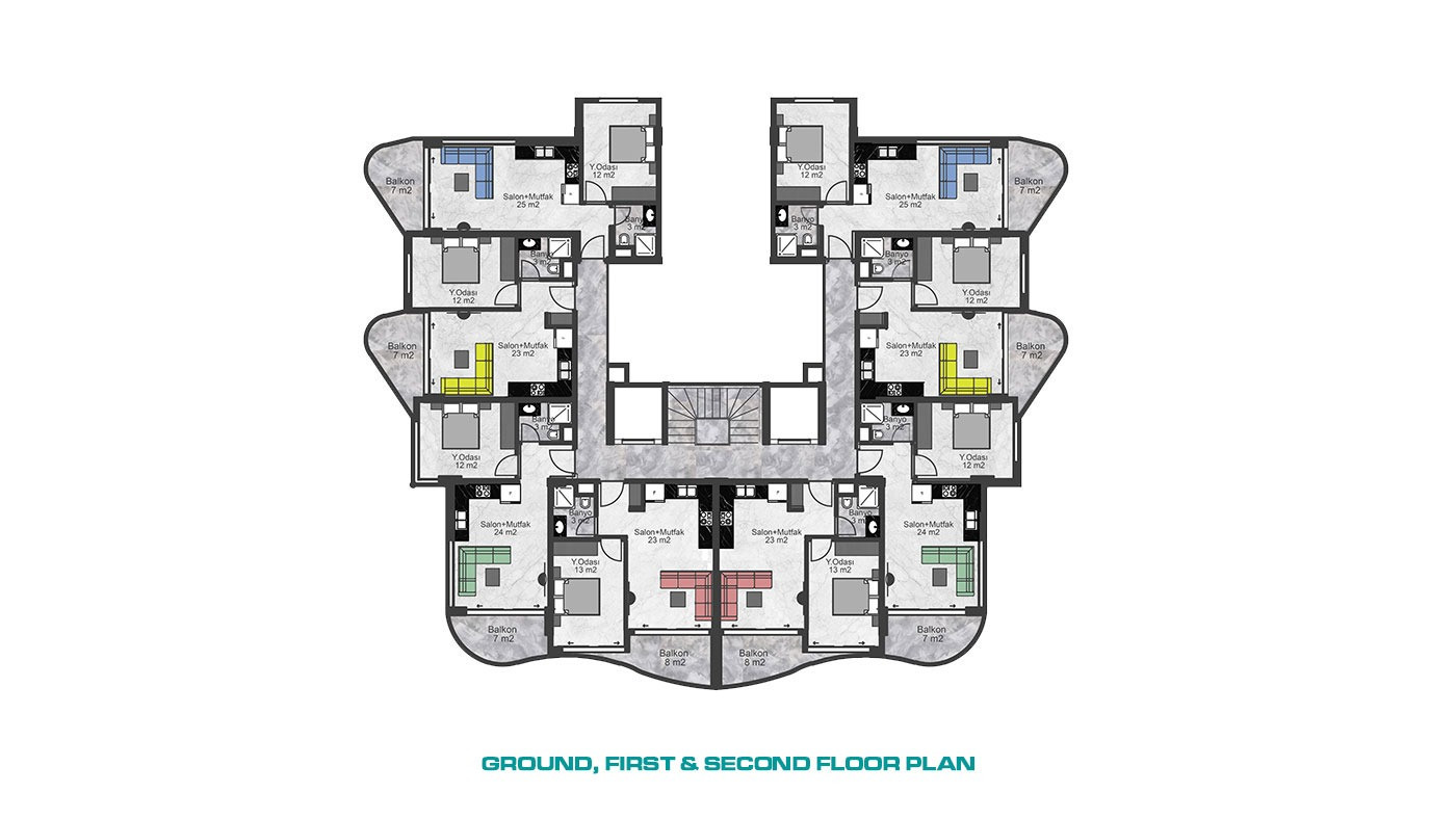 Appartements de Charme Avec Prestations de Luxe à Alanya Oba - 69690