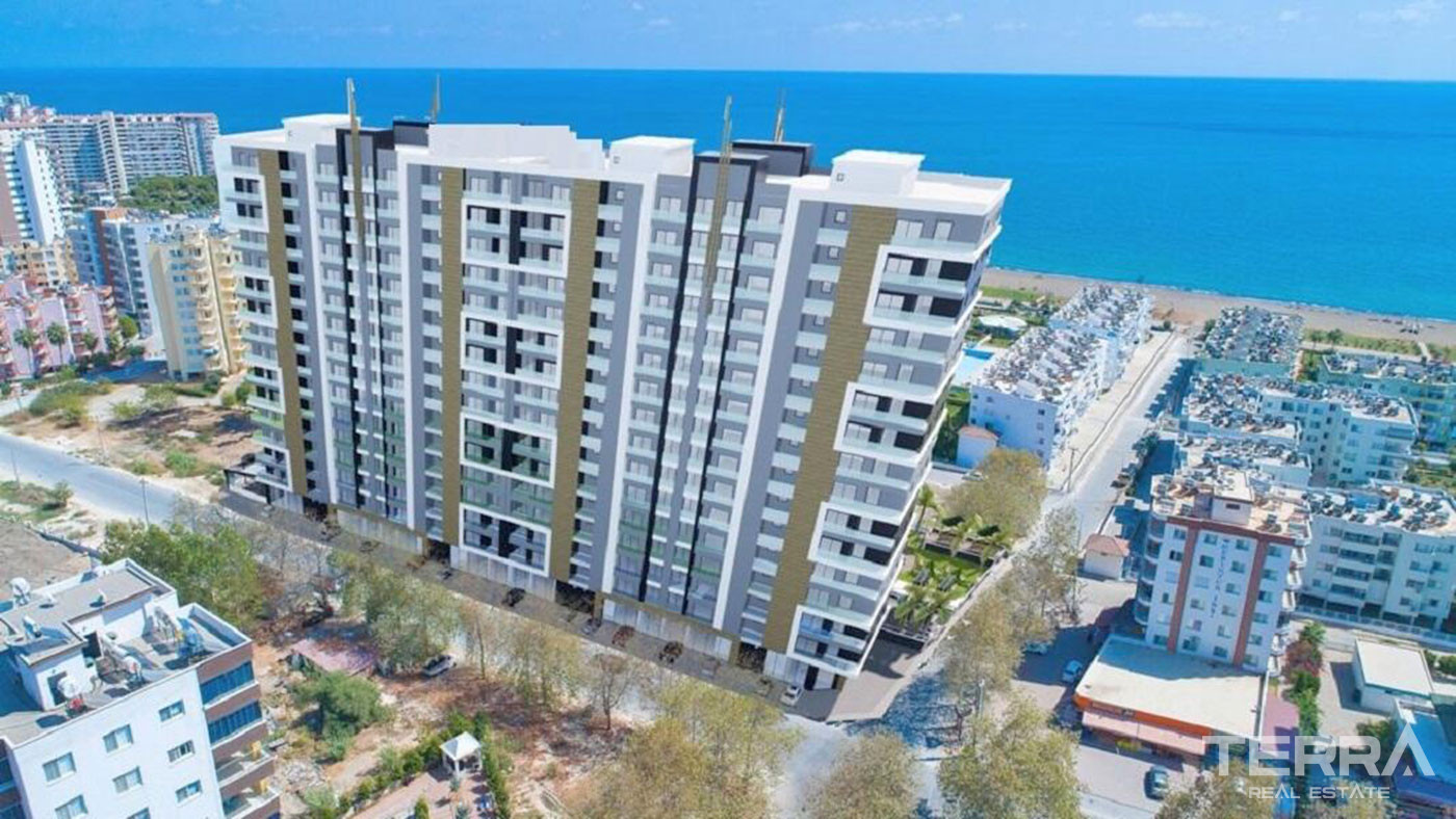 Совершенно Новые Просторные Квартиры с Видом на Море в Эрдемли, Мерсин 50 м до Пляжа - 69915