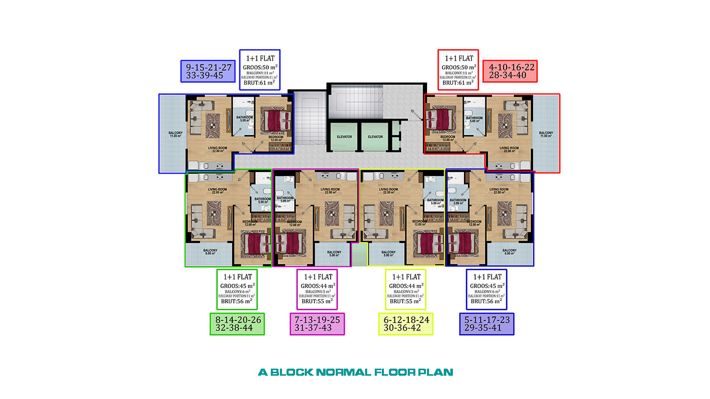 New Apartments Intertwined with the City and Nature in Alanya, Konaklı - 70521