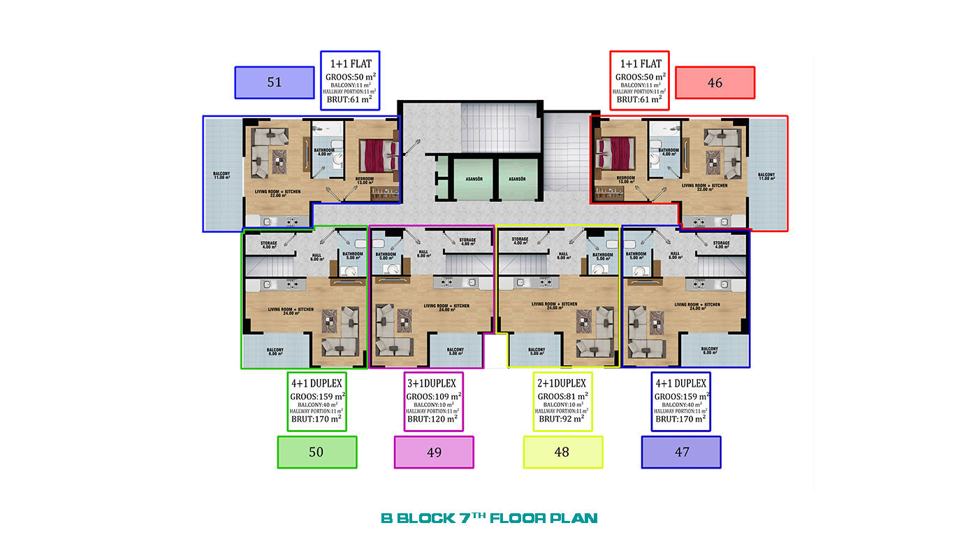 New Apartments Intertwined with the City and Nature in Alanya, Konaklı - 70526