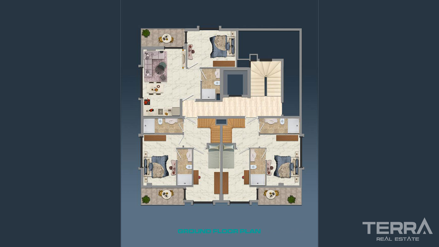 Well Located Luxury and Comfortable Apartments in Alanya, Kestel - 70123