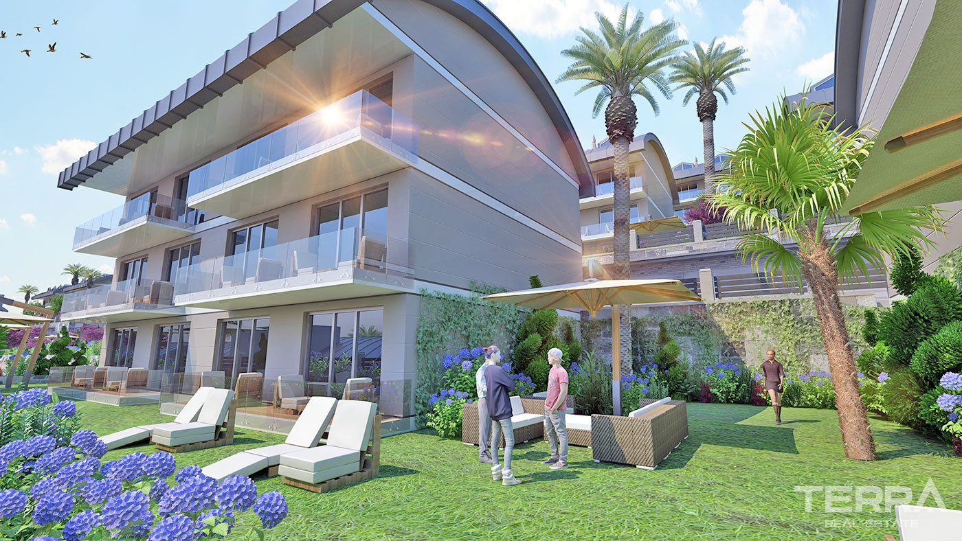 Alanya Flats in a Luxury Complex with Shopping Mall and Private Beach - 70306
