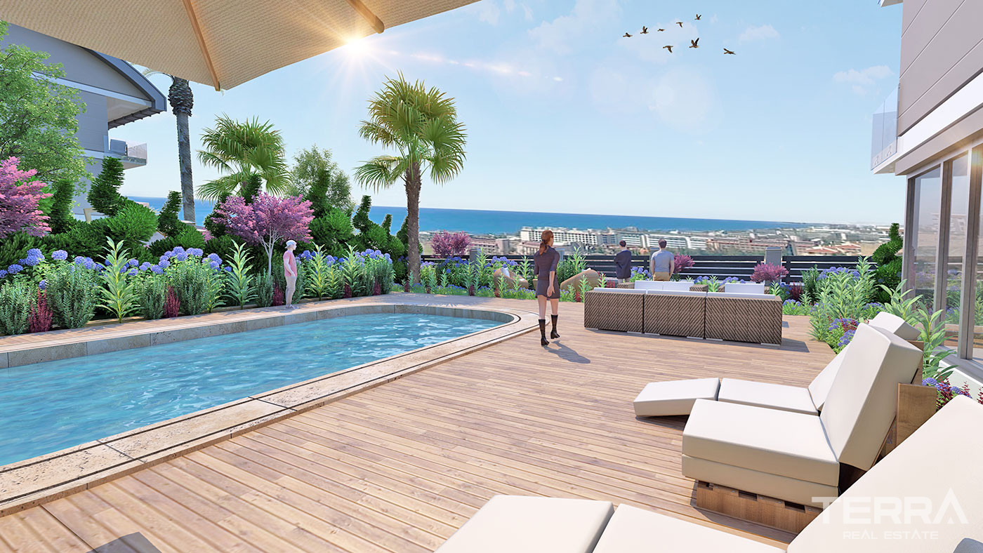 Alanya Flats in a Luxury Complex with Shopping Mall and Private Beach - 70310