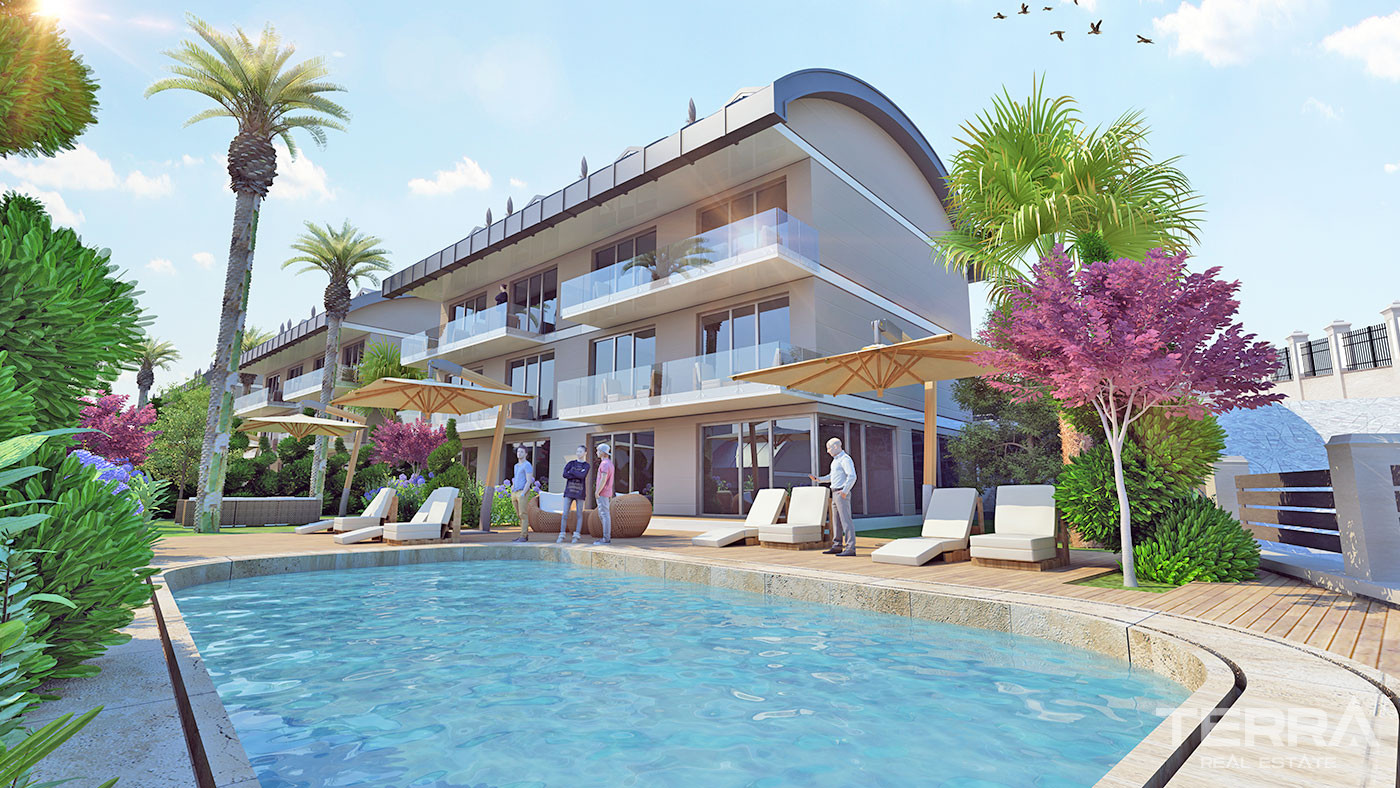 Alanya Flats in a Luxury Complex with Shopping Mall and Private Beach - 70311