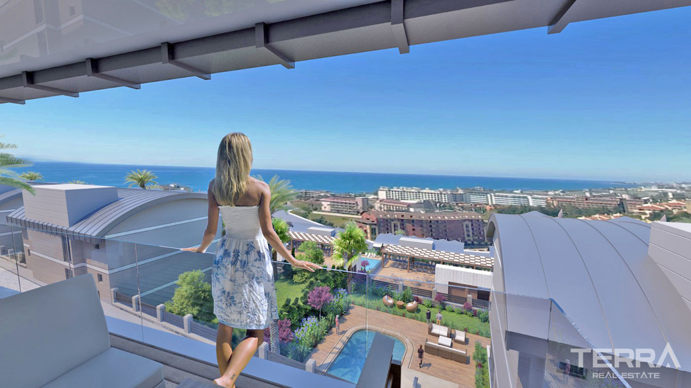 Alanya Flats in a Luxury Complex with Shopping Mall and Private Beach - 70338