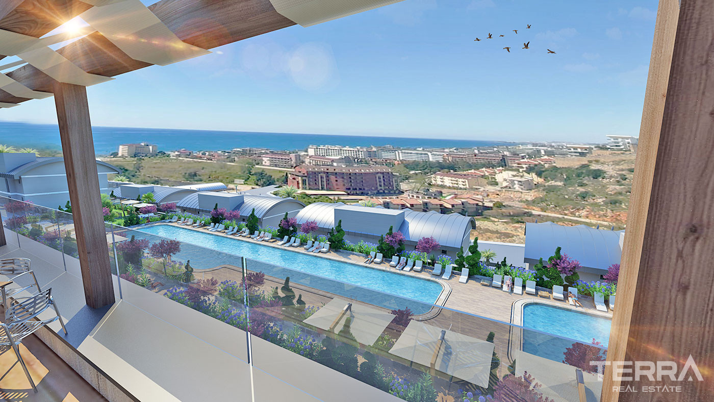 Alanya Flats in a Luxury Complex with Shopping Mall and Private Beach - 70339