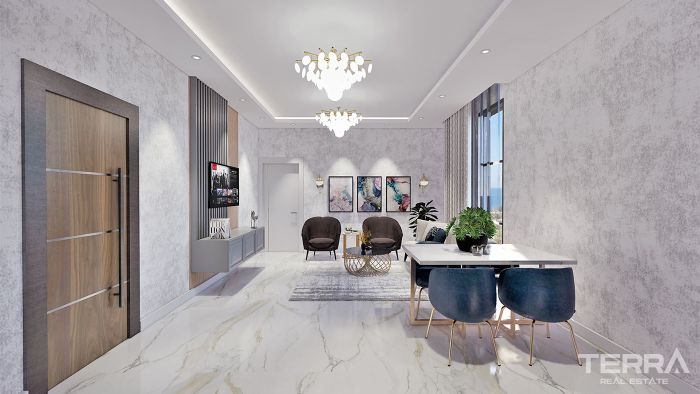 Alanya Flats in a Luxury Complex with Shopping Mall and Private Beach - 70340