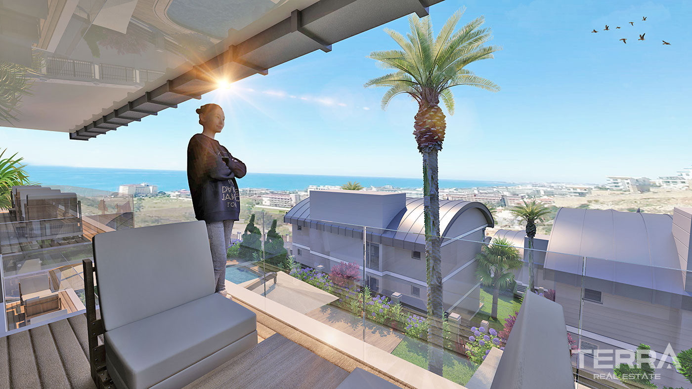 Alanya Flats in a Luxury Complex with Shopping Mall and Private Beach - 70347