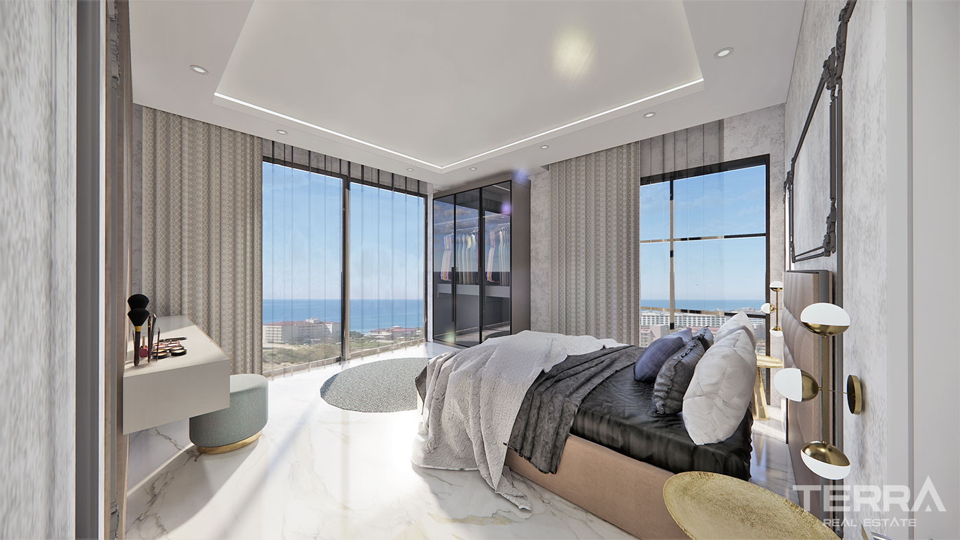 Alanya Flats in a Luxury Complex with Shopping Mall and Private Beach - 70353