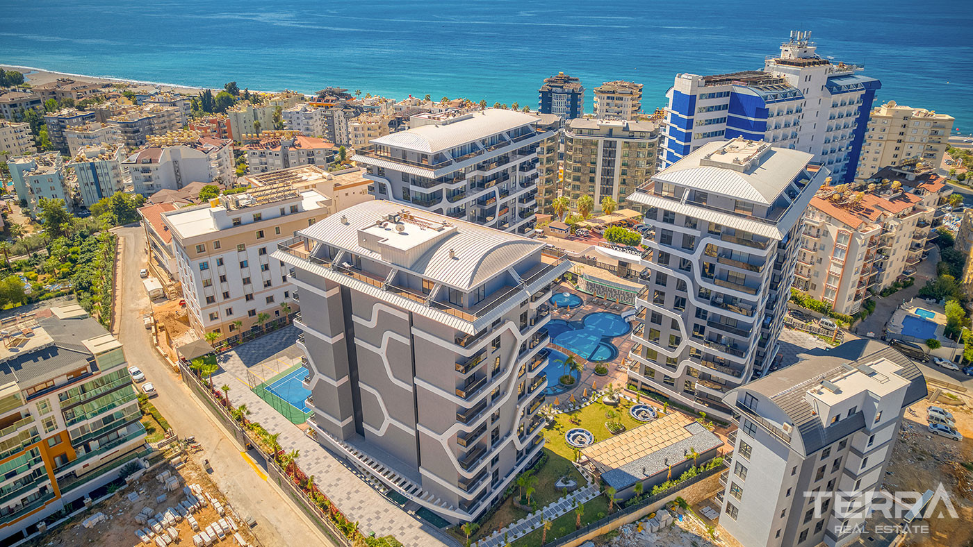 Exklusiva strandnära lägenheter med havsutsikt i Tosmur Alanya - 112939