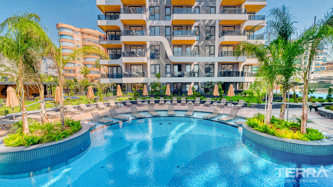 Exklusiva strandnära lägenheter med havsutsikt i Tosmur Alanya - 112958