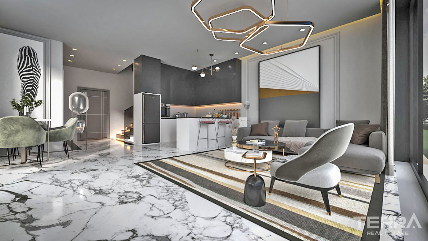 Well Presented Alanya Villas Intertwined with Nature in Avsallar - 70853