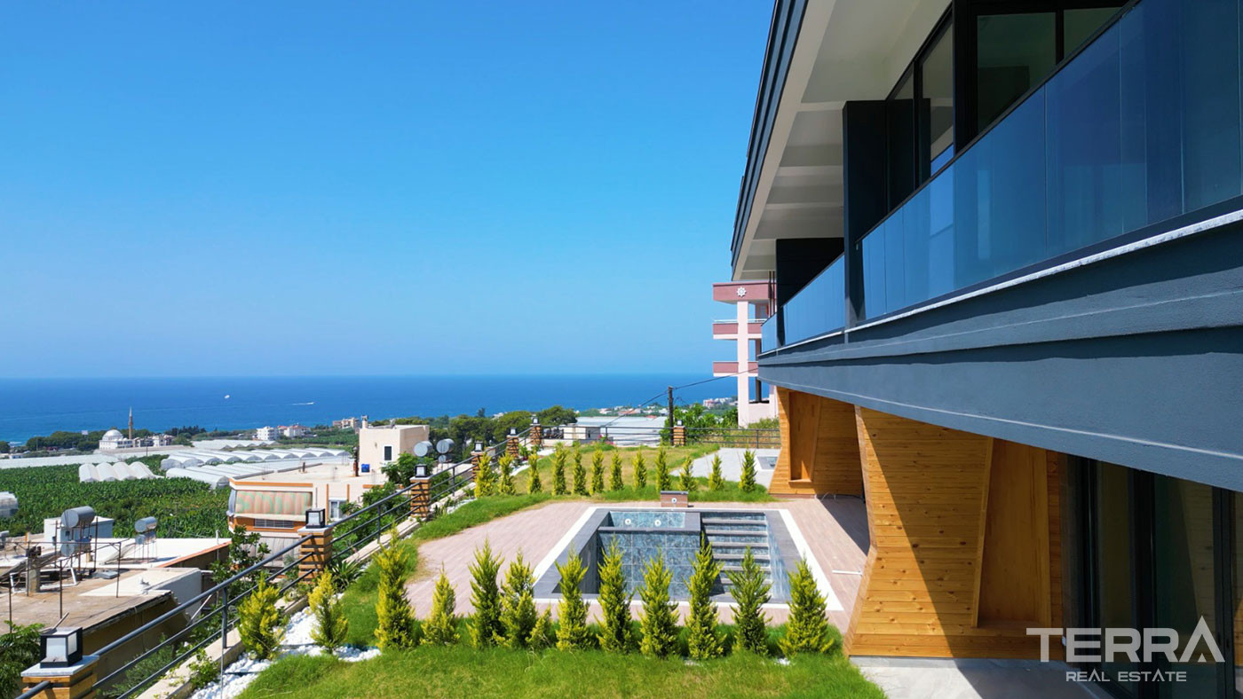 Well Presented Alanya Villas Intertwined with Nature in Avsallar - 98346