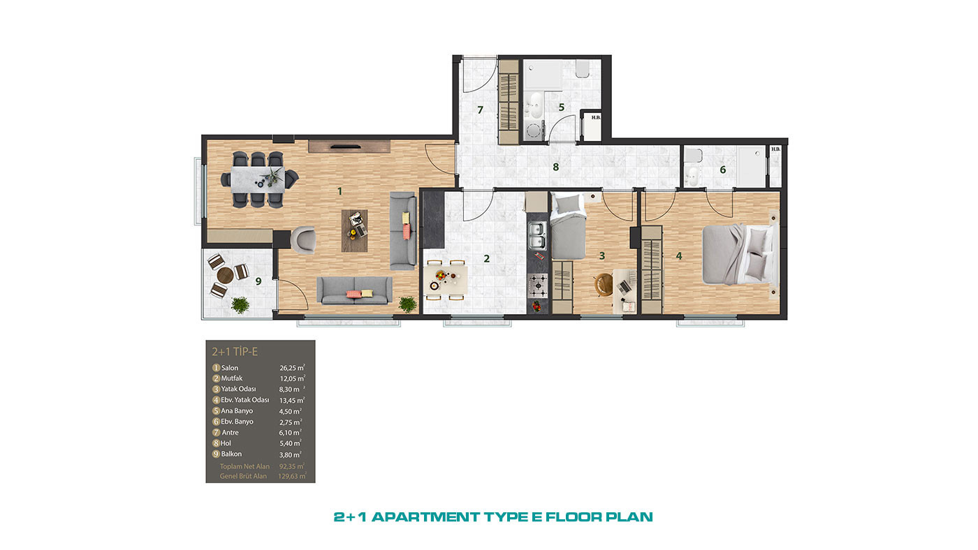 Art-Deco Style Luxury Istanbul Apartments in Çengelköy, Üsküdar - 71027