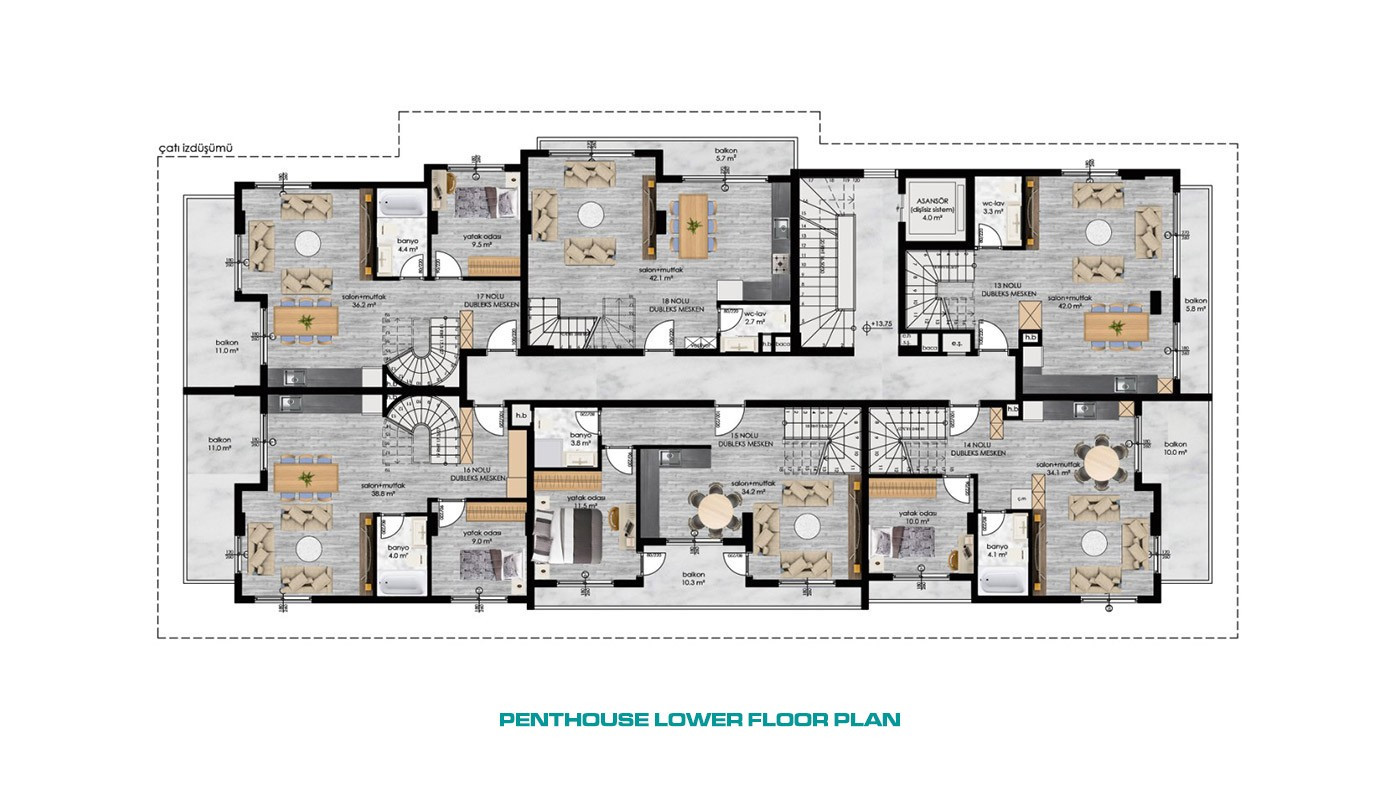 Luxury Apartments with Rental Income Potential in the Center of Alanya - 72441