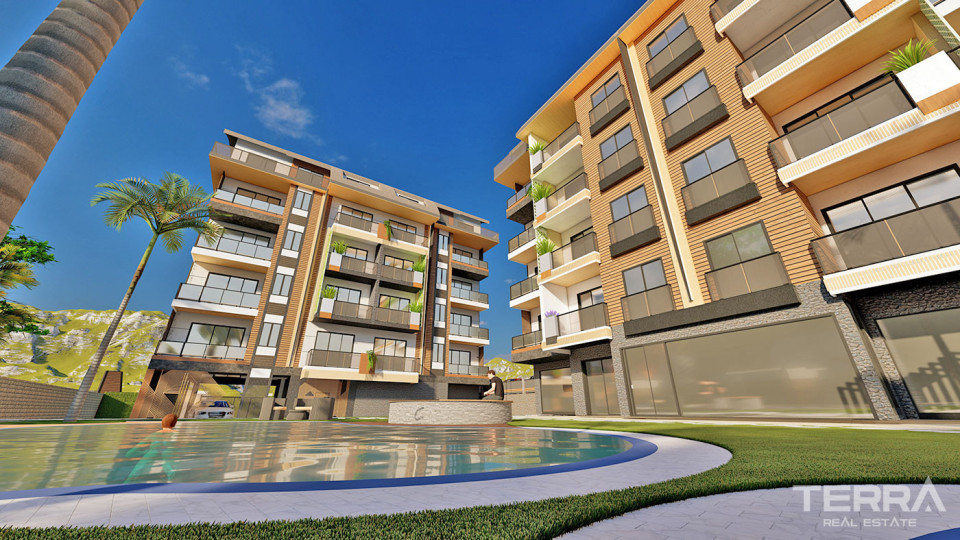 Modern Initium Residence Apartments in Alanya, Oba
