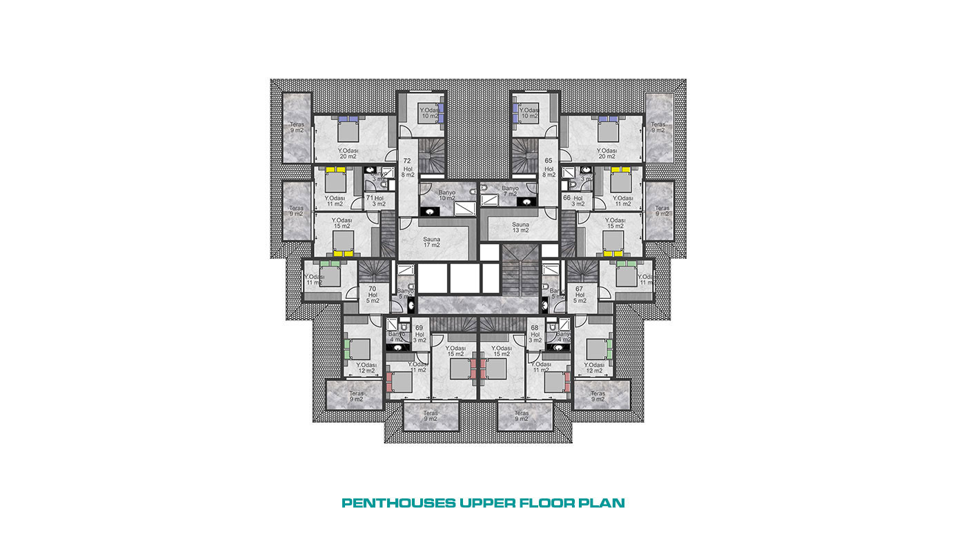 Zupełnie nowe apartamenty o nowoczesnym designie w Alanyi Demirtaş - 71582