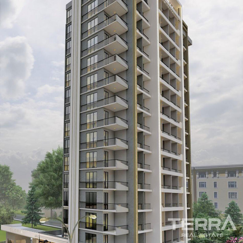 Sophisticated Flats with Sea View in Mersin, 750 m from the Beach - 71595