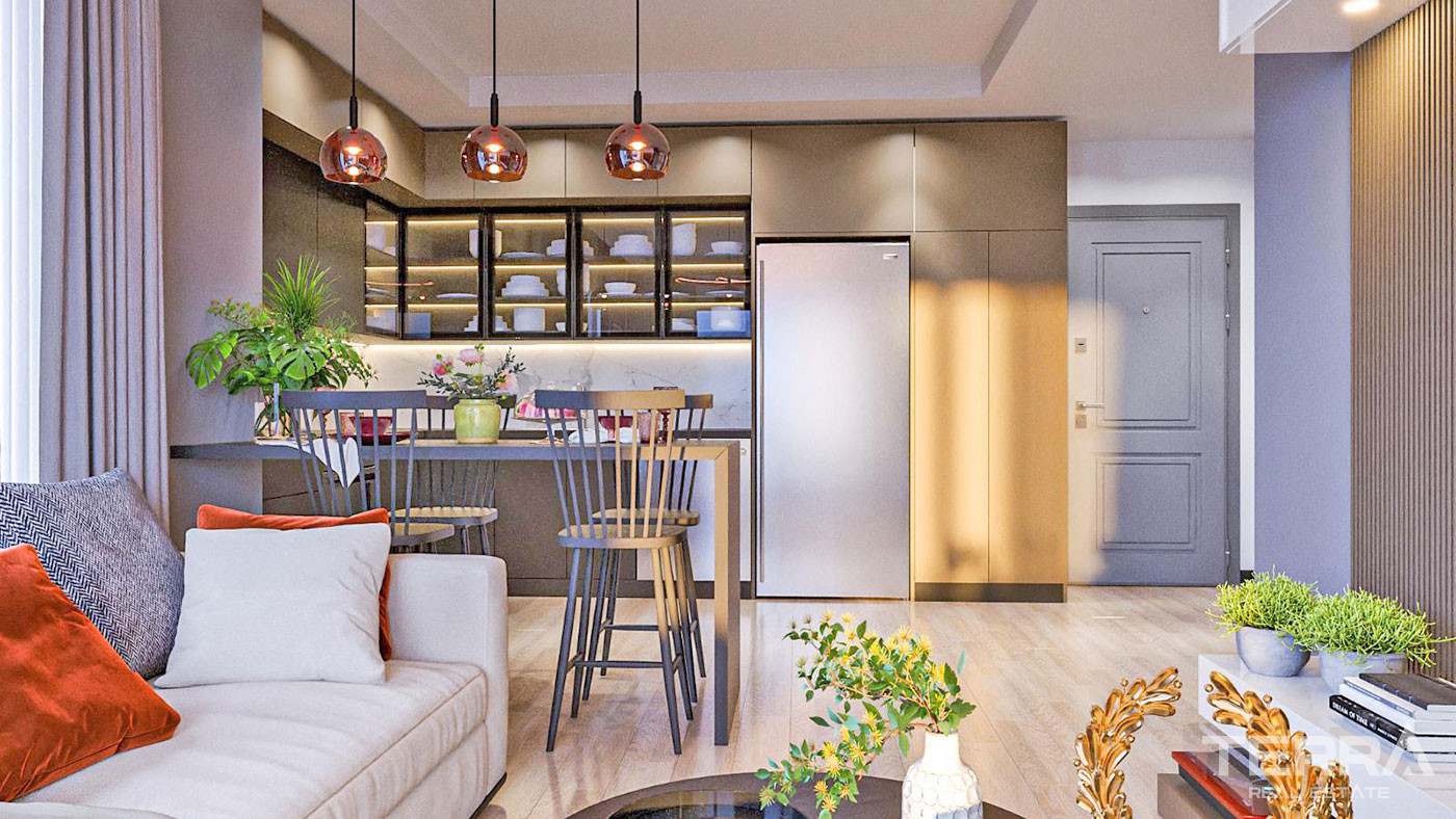 Sophisticated Flats with Sea View in Mersin, 750 m from the Beach - 71606