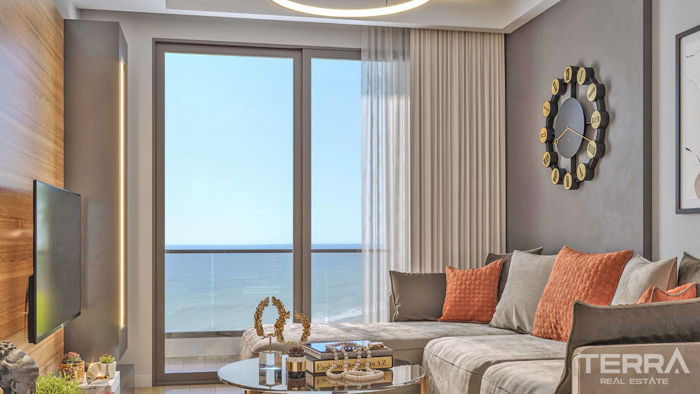 Sophisticated Flats with Sea View in Mersin, 750 m from the Beach - 71609