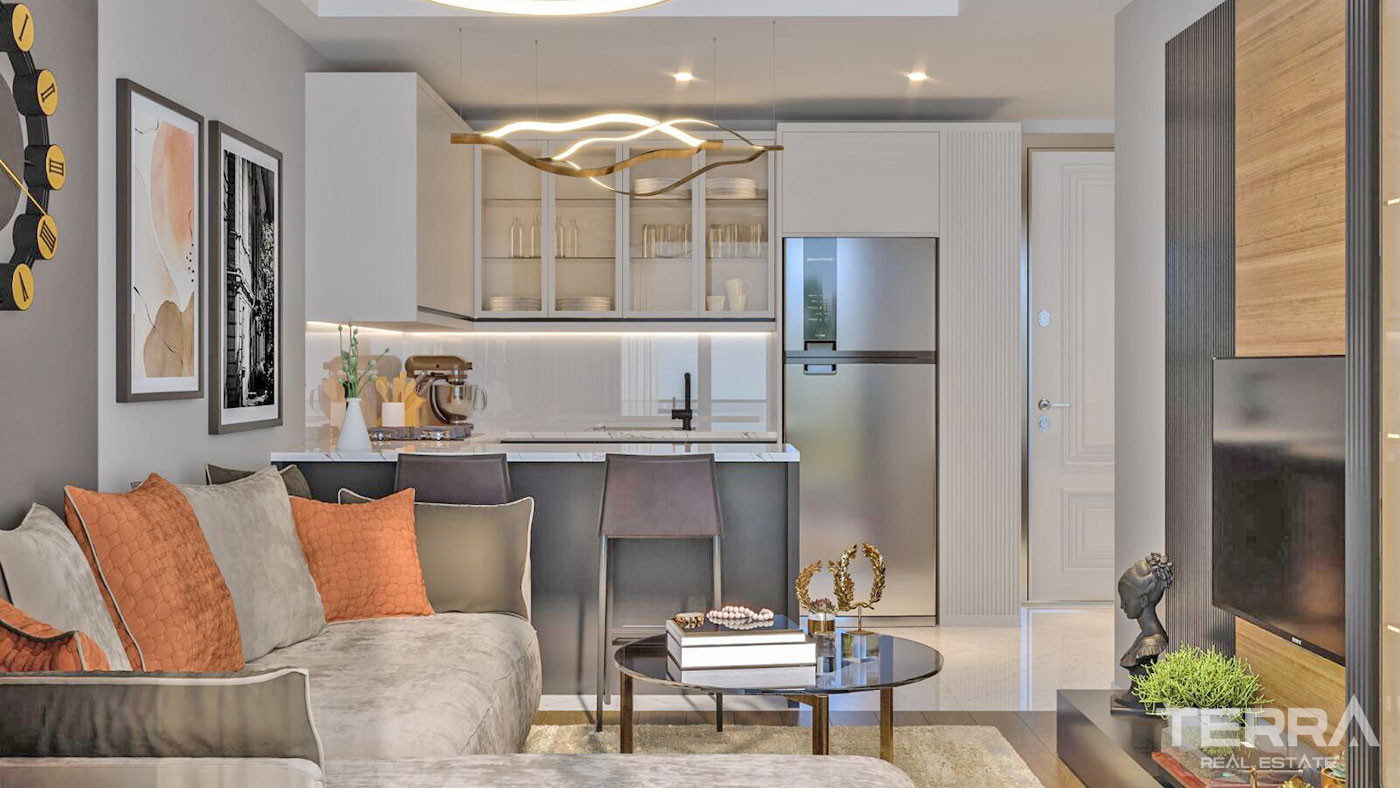 Sophisticated Flats with Sea View in Mersin, 750 m from the Beach - 71614