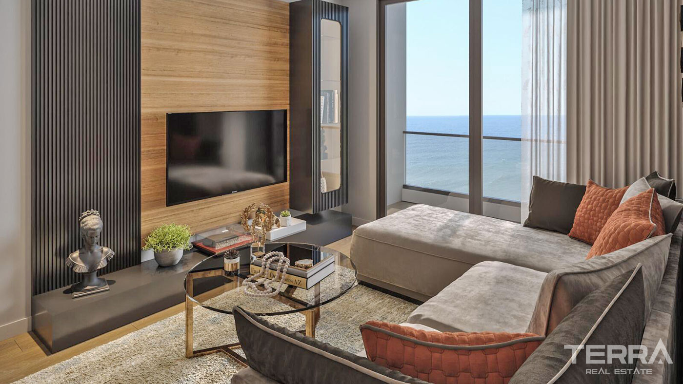Sophisticated Flats with Sea View in Mersin, 750 m from the Beach - 71616