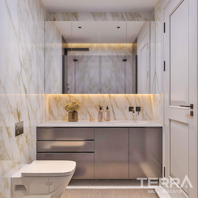 Sophisticated Flats with Sea View in Mersin, 750 m from the Beach - 71620