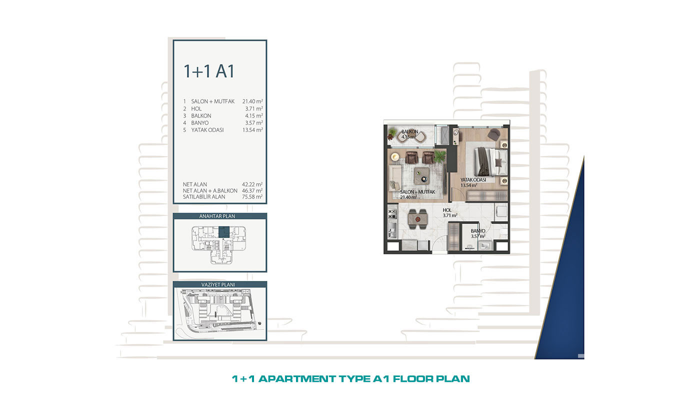 Beaux appartements de luxe au design contemporain à vendre à Istanbul - 71644