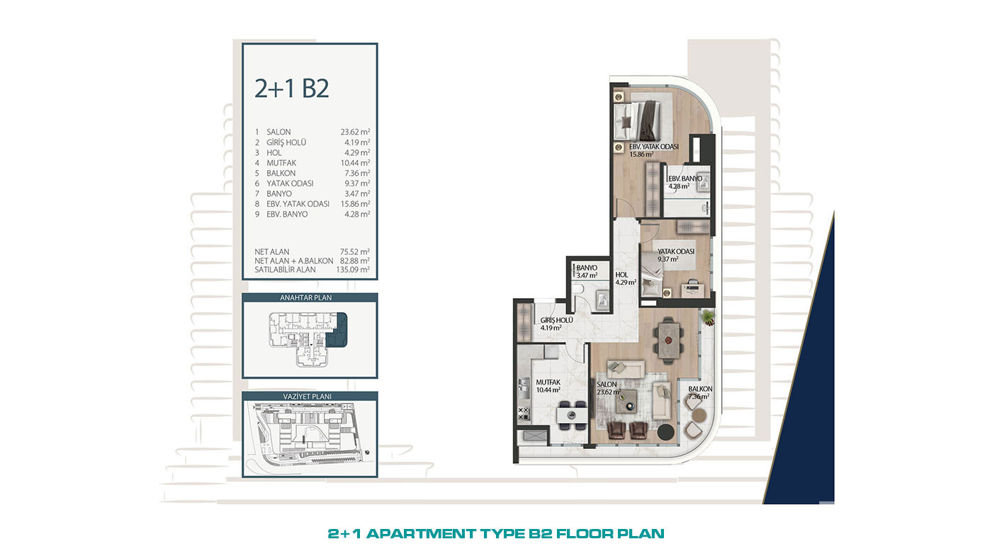 Beaux appartements de luxe au design contemporain à vendre à Istanbul - 71645