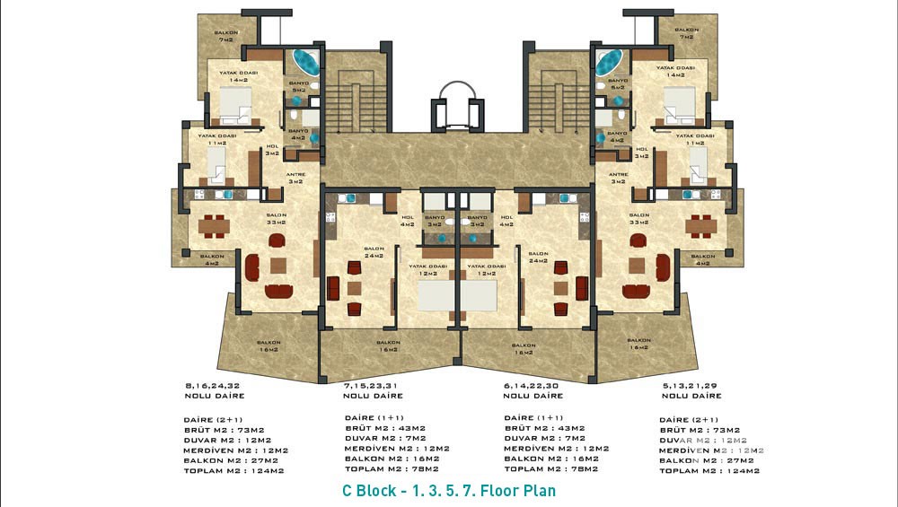 Crystal Garden Apartments in Cikcilli Alanya - 2169