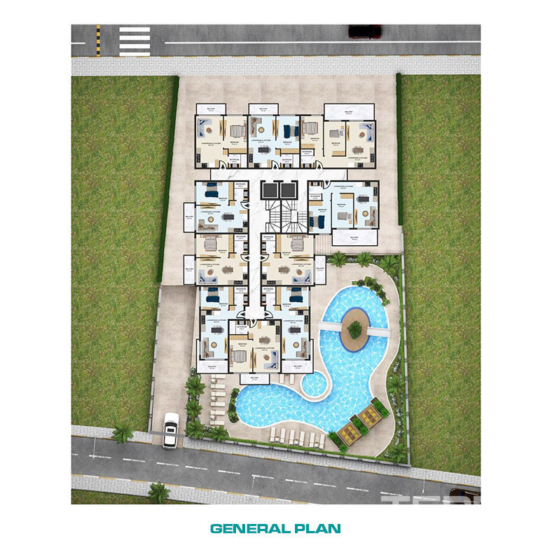 Central Alanya Apartments Near the Beach and All Daily Amenities - 71834